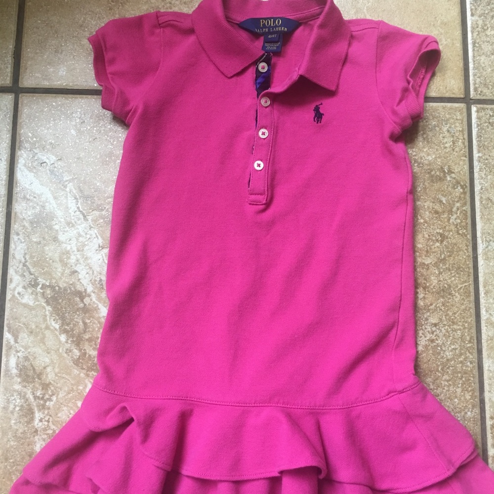 Polo Ralph Lauren shirt dress pink sz 4 / 4T EUC